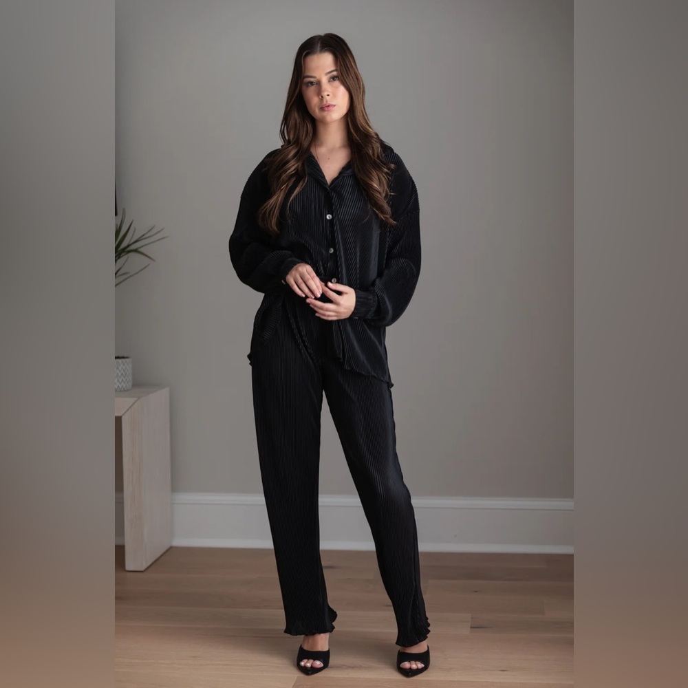 Women's Black Pajama Top